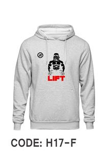 هودی طوسی دورس داخل کرک طرح بدنسازی مردانه LIFT کد H117