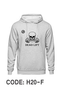 هودی طوسی دورس داخل کرک طرح بدنسازی مردانه DEAD LIFT کد H120