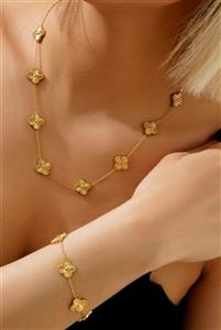 نیم ست ونکلیف تمام طلایی