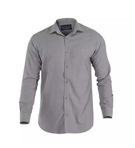 42448  پیراهن اسپرت مردانه آستین بلند ساده طوسی