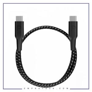 کابل دو سر تایپ سی 60 واتی 30 سانت پاورولوژی Powerology Braided Data Cable PCAB008