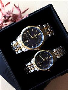 ست ساعت زنانه و مردانه سویستون موتور ژاپن ضدآب رنگ ثابت کیفیت عالی کد 2115429