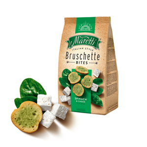 نان تست Maretti Bruschette اسفناج و پنیر