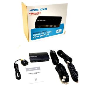 کی وی ام سوییچ 4 پورت HDMI دستی مدل HK-401 کد 2306