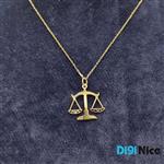 گردنبند طلا 18 عیار طرح عدالت (کد DN-P3437)