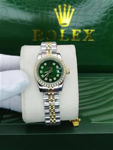 ساعت زنانه رولکس نگین دار دیت جاست کیفیت عالی رنگ ثابت موتور ژاپن  کد 1917564