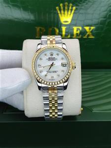 ساعت زنانه رولکس نگین دار دیت جاست کیفیت عالی رنگ ثابت موتور ژاپن  کد 1917563