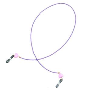 بند عینک بچگانه چرمی رنگ یاسی