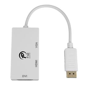 مبدل 3 کاره DISPLAY PORT به DVI / HDMI / VGA ا Displayport to HDMI & VGA & DVI کد 6055