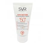 کرم ضد آفتاب مینرال رنگی اس وی آر SVR مدل Sun Secure مخصوص پوستهای معمولی و مختلط حجم 50 میل