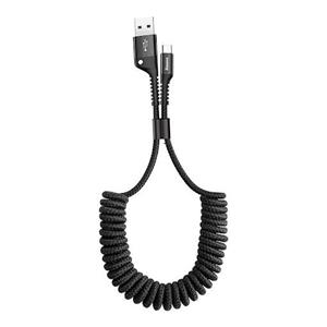 کابل شارژ فنری USB به Type-C باسئوس (Baseus) مدل CATُSR-01 طول 1 متر