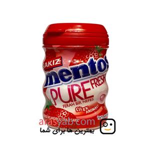 آدامس منتوس بدون قند سری pure fresh با طعم توت فرنگی حجم 60 گرم