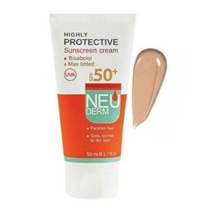 ضد آفتاب رنگی تیره فاقد چربی SPF50 نئودرم 