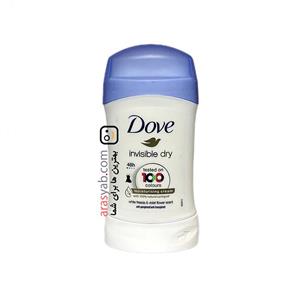 مام صابونی داو زنانه مدل invisible dry حاوی ¼ کرم مرطوب کننده وزن 40 میل