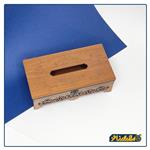جعبه دستمال کاغذی چوبی  مدل طرحدار کد 17
