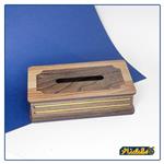 جعبه دستمال کاغذی چوبی  دو رنگ مدل کلاسیک کد 206