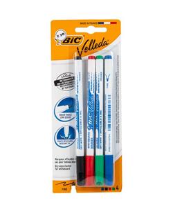 ماژیک وایت برد بیک مدل Velleda - بسته 4 عددی Bic Velleda Whiteboard Marker- Pack of 4