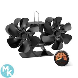 پنکه اجاق چوبی دو موتوره برند Miaton مدل MIAT-US-12Blades