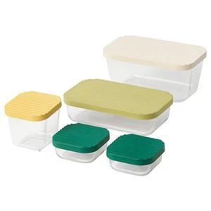 ست 5 عددی ظروف نگهدارنده ایکیا مدل IKEA HAVSTOBIS
