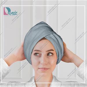 حوله سر طرح ساده مدل کلاه پیچ رنگ نقرابی