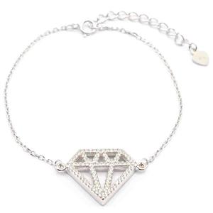 دستبند نقره بهارگالری مدل Luxury Diamond کد 403013 