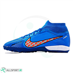 کفش چمن مصنوعی ساقدار نایک ایرزوم مرکوریال Nike Air Zoom Mercurial Blue White