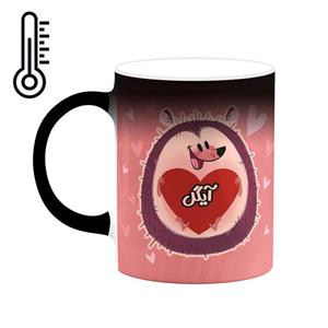 ماگ حرارتی کاکتی طرح اسم آیگل مدل قلب کد mgn10781