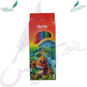 مداد رنگی 12 رنگ فکتیس با جعبه مقوایی