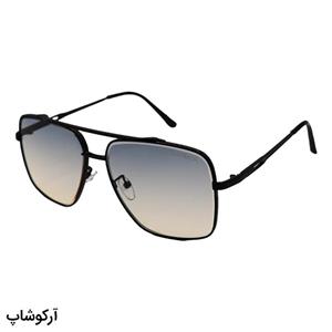 عینک آفتابی خلبانی میباخ با فریم مشکی رنگ و لنز دو رنگ سایه روشن و هایلایت مدل N2574