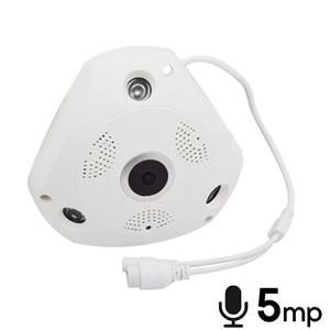 دوربین تحت شبکه پانوراما میکروفن دار IP fisheye camera 5mp