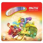Factis Color Pencil Pack of 24 with Metal Box