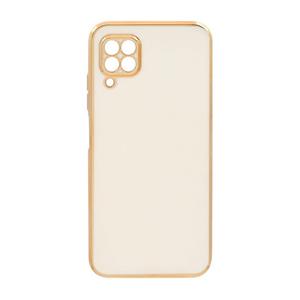 قاب گوشی Huawei Nova 7i هوآوی طرح ژله ای مای کیس گلد لاین دور طلایی محافظ لنز دار سفید کد 137
