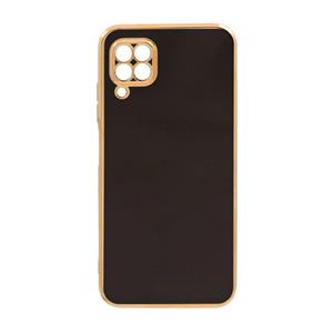 قاب گوشی Huawei Nova 7i هوآوی طرح ژله ای مای کیس گلد لاین دور طلایی محافظ لنز دار مشکی کد 135