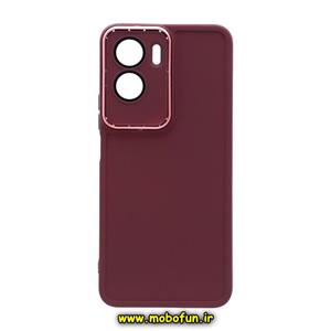 قاب گوشی Honor 90 Lite آنر متال کیس سیلیکونی محافظ لنزدار زرشکی کد 15