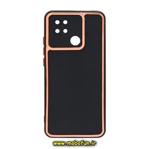 قاب گوشی Redmi 10C - Redmi 10 Power - Poco C40 شیائومی متال کیس سیلیکونی محافظ لنزدار مشکی طلایی کد 328