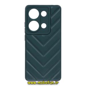 قاب گوشی Redmi Note 13 Pro 4G - Poco M6 Pro 4G شیائومی سیلیکونی ژله ای پافر PC زیر بسته محافظ لنز دار سبز کد 19