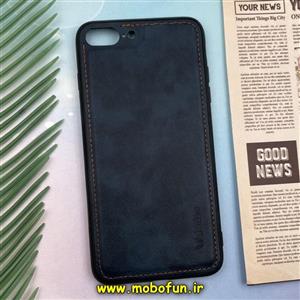 قاب گوشی iPhone 7 Plus - iPhone 8 Plus آیفون اورجینال برند DADOO دادوو 2025 طرح دوخت HARD چرمی سرمه ای کد 525
