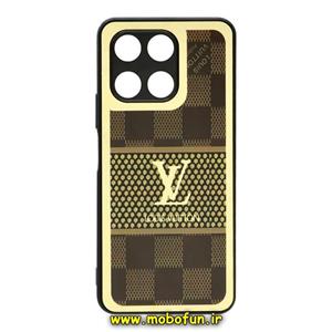 قاب گوشی Honor X6A آنر پشت گلس سرامیکی طلاکوب محافظ لنزدار طرح لویی ویتون LV کد 15