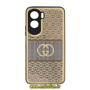 قاب گوشی Honor 90 Lite آنر پشت گلس سرامیکی طلاکوب محافظ لنزدار طرح گوچی GUCCI کد 22