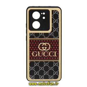قاب گوشی Xiaomi 13T - Xiaomi 13T Pro شیائومی پشت گلس سرامیکی طلاکوب محافظ لنزدار طرح گوچی GUCCI کد 106