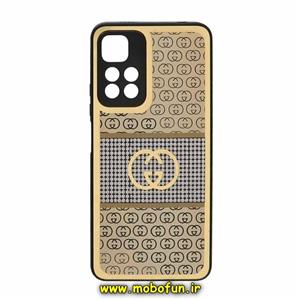 قاب گوشی Redmi Note 11 Pro Plus شیائومی پشت گلس سرامیکی طلاکوب محافظ لنزدار طرح گوچی GUCCI کد 149