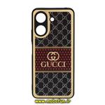 قاب گوشی Redmi 13C - Poco C65 شیائومی پشت گلس سرامیکی طلاکوب محافظ لنزدار طرح گوچی GUCCI کد 127