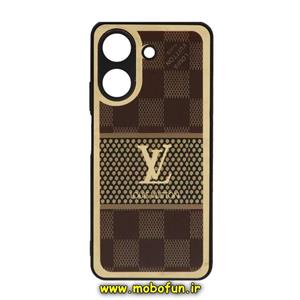 قاب گوشی Redmi 13C - Poco C65 شیائومی پشت گلس سرامیکی طلاکوب محافظ لنزدار طرح لویی ویتون LV کد 122