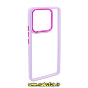 قاب گوشی Redmi Note 13 Pro 5G - Poco X6 شیائومی اورجینال متال کیس Metal طرح پشت طلق شفاف دور سیلیکونی یاسی کد 58