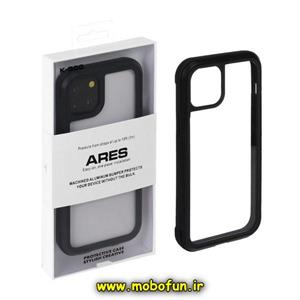 قاب گوشی iPhone 13 - iPhone 14 آیفون اورجینال کی دو K-DOO سری ARES طرح طلقی شیشه ای شفاف دور فلزی مشکی کد 506