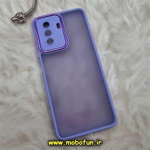 قاب گوشی Huawei Nova Y70 هوآوی پشت مات متال کیس دور سیلیکونی محافظ لنزدار یاسی کد 80