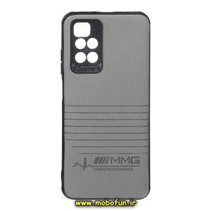 قاب گوشی (نوت 11 نسخه چین - Redmi 10 - Redmi 10 Prime - (21121119SC شیائومی طرح ژله ای چرمی ساده کبریتی Pro Camera خاکستری کد 120