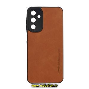 قاب گوشی Galaxy A15 سامسونگ طرح ژله ای چرمی ساده ایکس لول X-Level قهوه ای کد 70