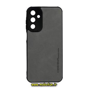 قاب گوشی Galaxy A15 سامسونگ طرح ژله ای چرمی ساده ایکس لول X-Level خاکستری کد 68