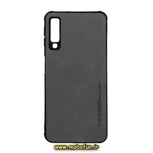 قاب گوشی Galaxy A7 2018 - A750 سامسونگ طرح ژله ای چرمی ساده ایکس لول X-Level خاکستری کد 299